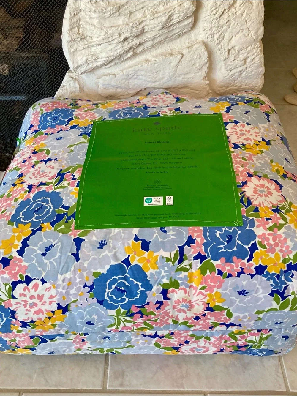 COLLEGE READY! Kate Spade Sunset Blooms Bedding-twin/twin XL